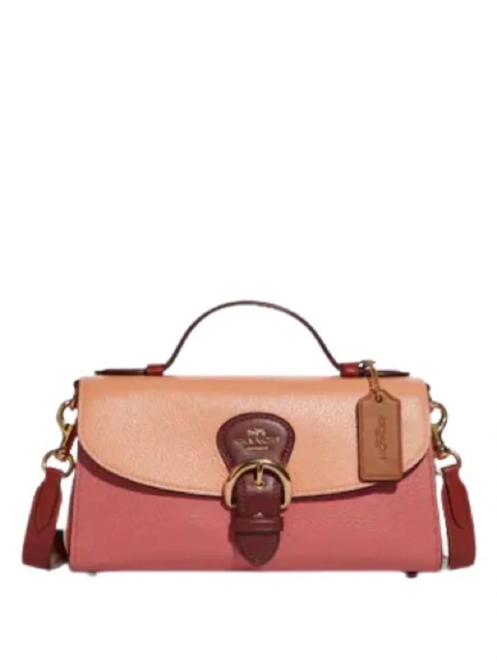 EUC Coach Kleo Leather Top-Handle Satchel in color block - Picture 1 of 11